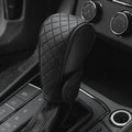 Car Shift Handle Cover PU Leather Non-Slip Wear-resistant Shift Knob Decor Protective Cover Univ - Automotive LED Light