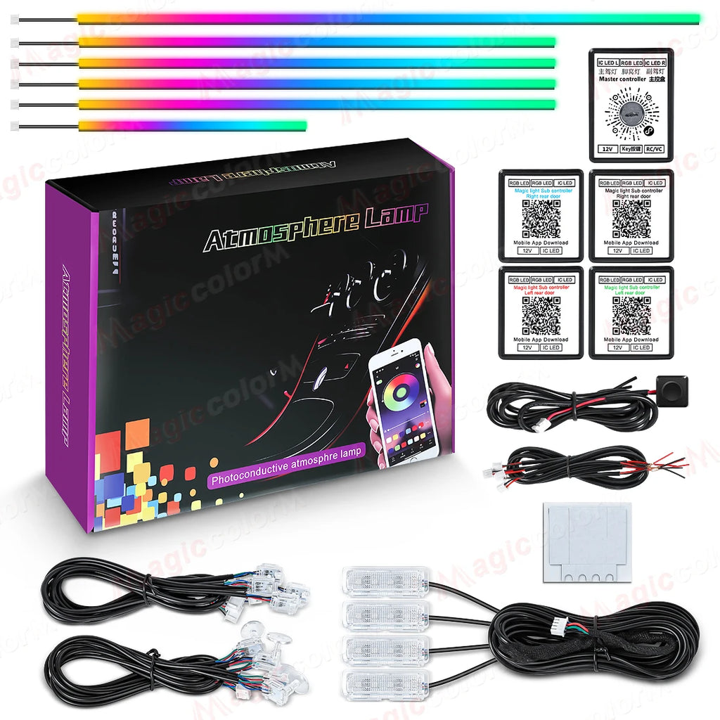 64 Color - Ambient Light - App Control - Car Interior Lighting | AUTOKITSHOP