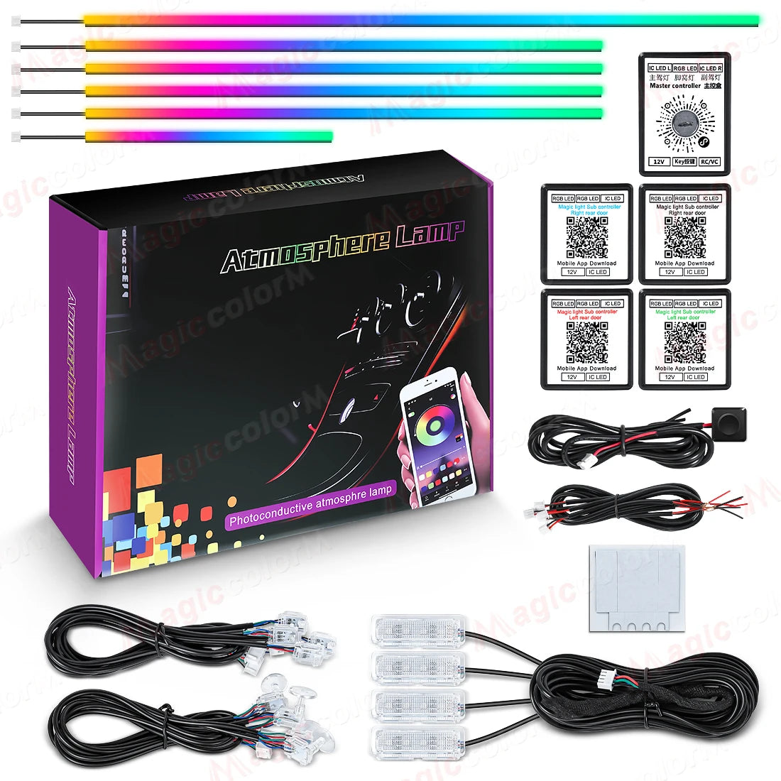 64 Color - Ambient Light - App Control - Car Interior Lighting | AUTOKITSHOP