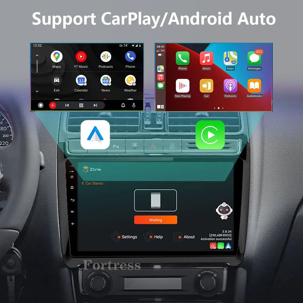 Android 16 Carplay Auto Car Radio For VW Volkswagen POLO 5 2008 - 2020 Vento Multimedia St