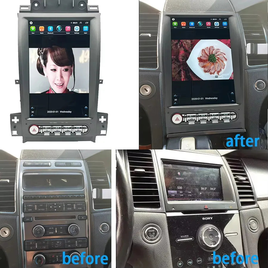 Car Radio GPS Android 15 Carplay Head Unit Multimedia Video Player vertical Screen For For
