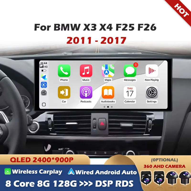 Android 15 For BMW X3 X4 F25 F26 2011 - 2017 Car Video Radio Multimedia player Bluetooth C