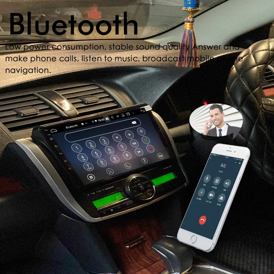 AI Voice Android 14 big screen Car Video Player Radio Upgrade For Toyota Allion T260 2007-