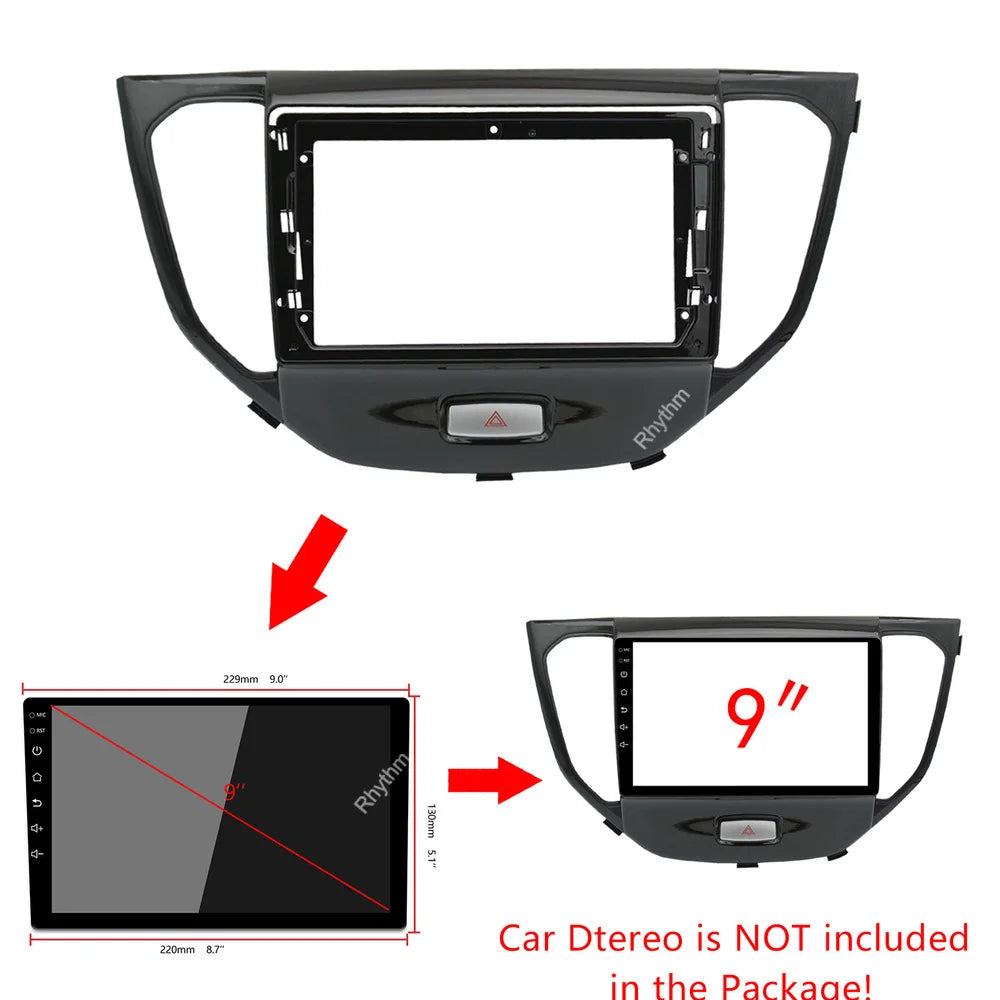 9 Inch Car Radio Frame For Faw R7 2016 2017 2018 2019 Stereo 1/ 2din Panel Dash Mount Inst | AUTOKITSHOP