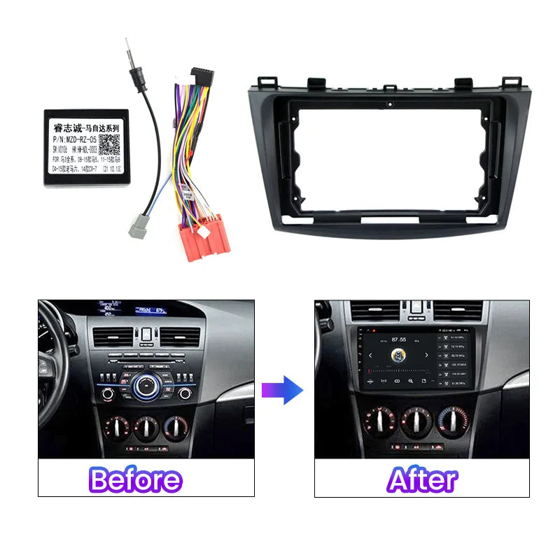 For Mazda 3 Axela 2009 2010 2011 2012 2013 Car Radio Panel Mounting GPS Stereo DVD Install | AUTOKITSHOP