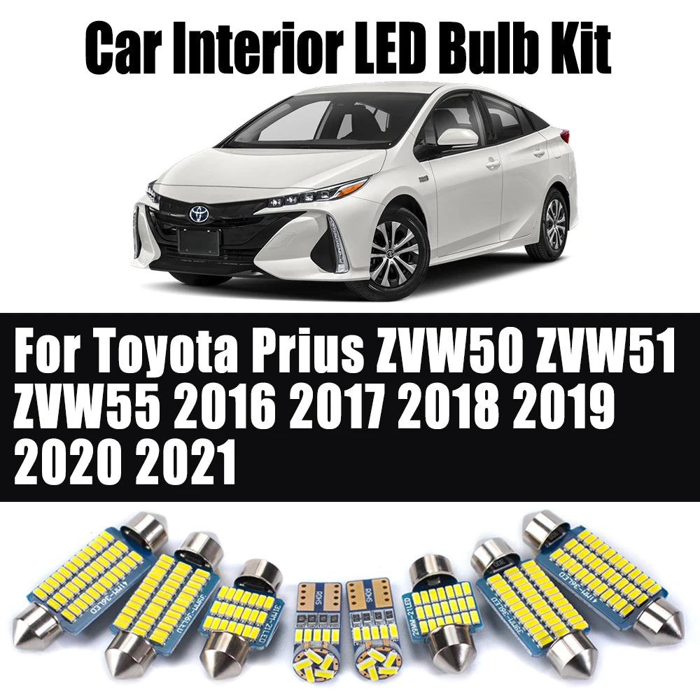12-Piece LED Interior Light Kit for Toyota Prius ZVW50 ZVW51 ZVW55 - Canbus Error-Free Bulbs | AUTOKITSHOP