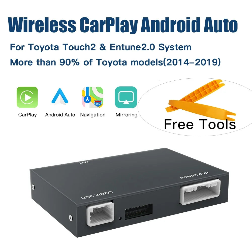 AUTOABC Wireless Carplay Android Auto For Toyota RAV4 Corolla Tacoma Camry CHR Tundra High | AUTOKITSHOP