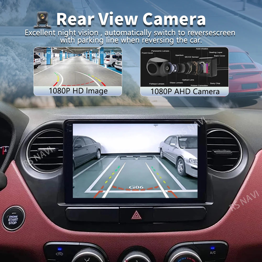 Qualcomm Android 16 For Hyundai i10 2 2013 - 2018 LHD 2K QLED Car Radio Multimedia Video P