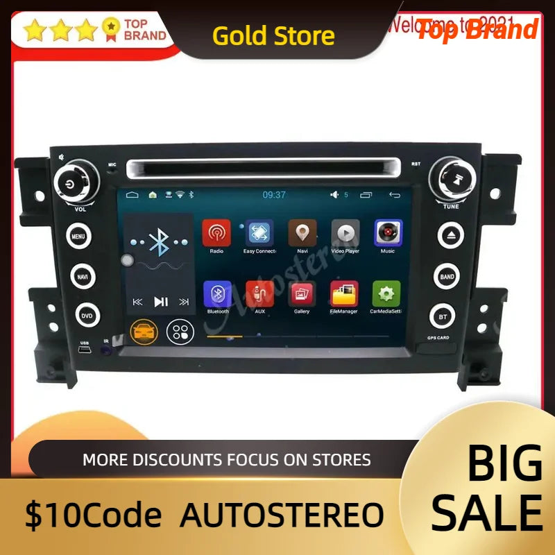 Android13 Car DVD Player GPS Navigation Stereo For Suzuki Grand Vitara 2005-2012 Head Unit