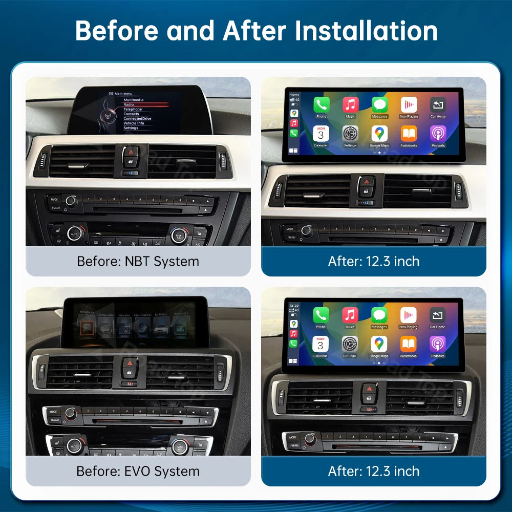 12.3'' Ultra Thin Screen Car Multimedia Radio For BMW 3 4 Series F30 F31 F34 F32 F33 F36 N | AUTOKITSHOP