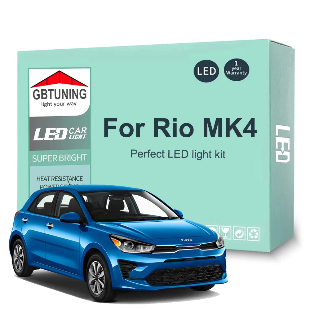 12-Piece LED Interior Light Kit for KIA Rio IV MK4 YB - Canbus Error-Free Bulbs | AUTOKITSHOP