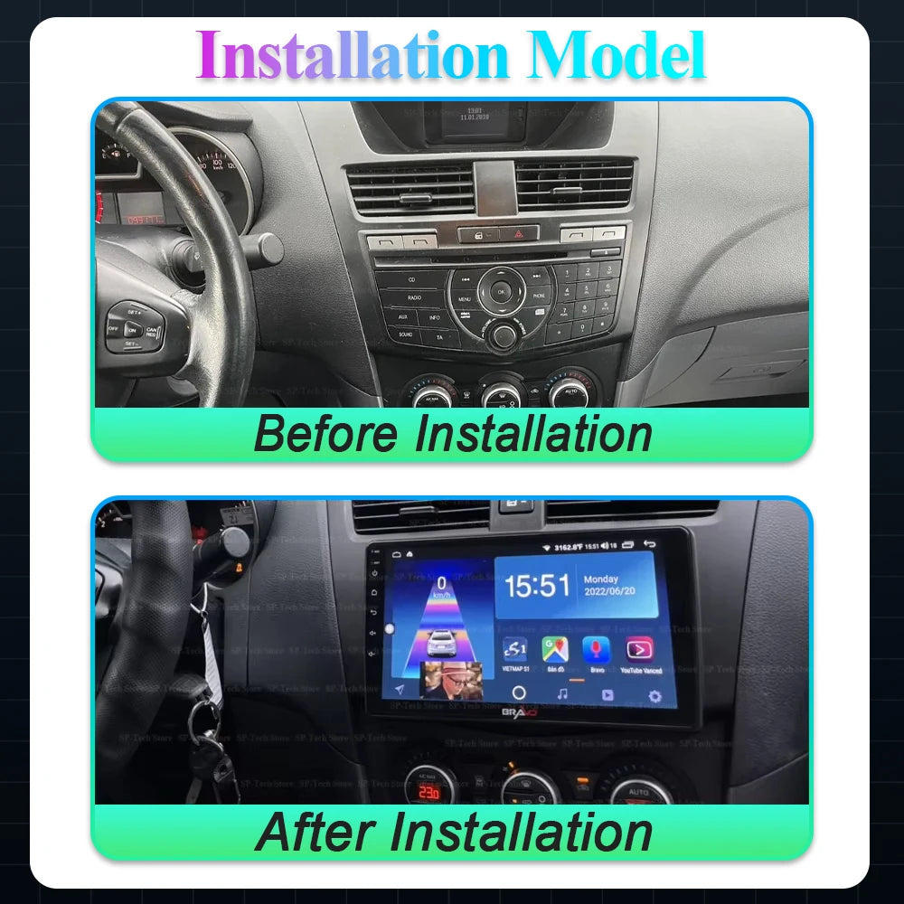 Android 16 Carplay For Mazda Bt-50 Bt50 2 2011-2020 Car Radio Stereo Player Auto Gps Multi | AUTOKITSHOP