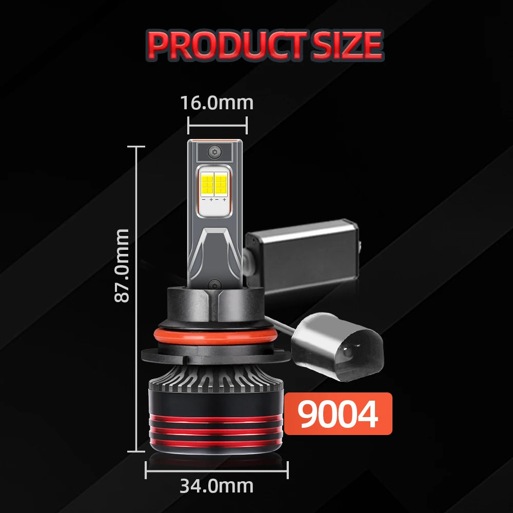 2X 3570 CSP Chips 9004 High Low Beam LED Headlights 150W 30000LM 6000K White Auto Headlamp