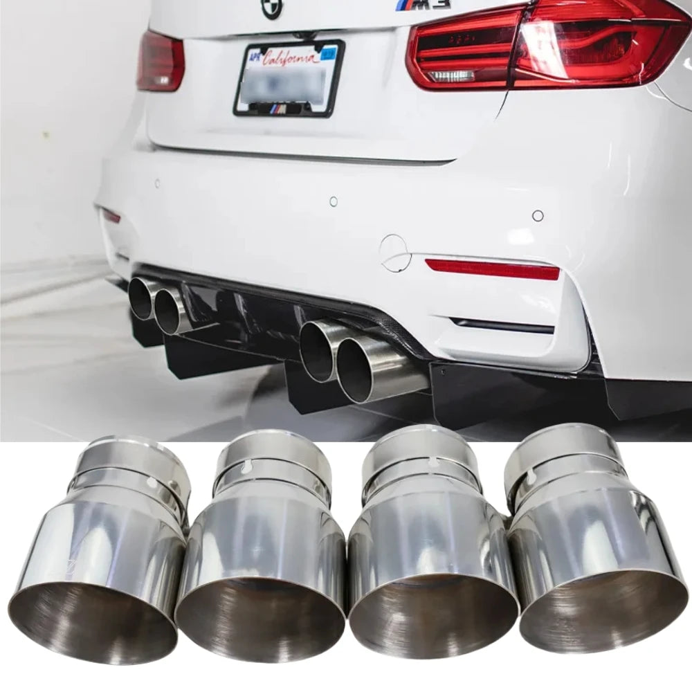 4 Pieces Exhaust tips Stainless Steel for BMW F87 M2 F80 M3 F82 F83 M4 Fit Muffl for BMW F82 F87 F83 - Automotive LED Li
