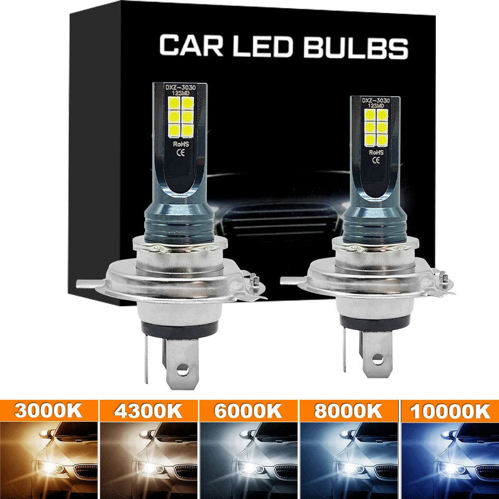 H4 H7 LED Light H11 H8 H9 H16JP H1 H3 LED Bulb 9005 Hb3 9006 Hb4 Car Fog Light Super Brigh