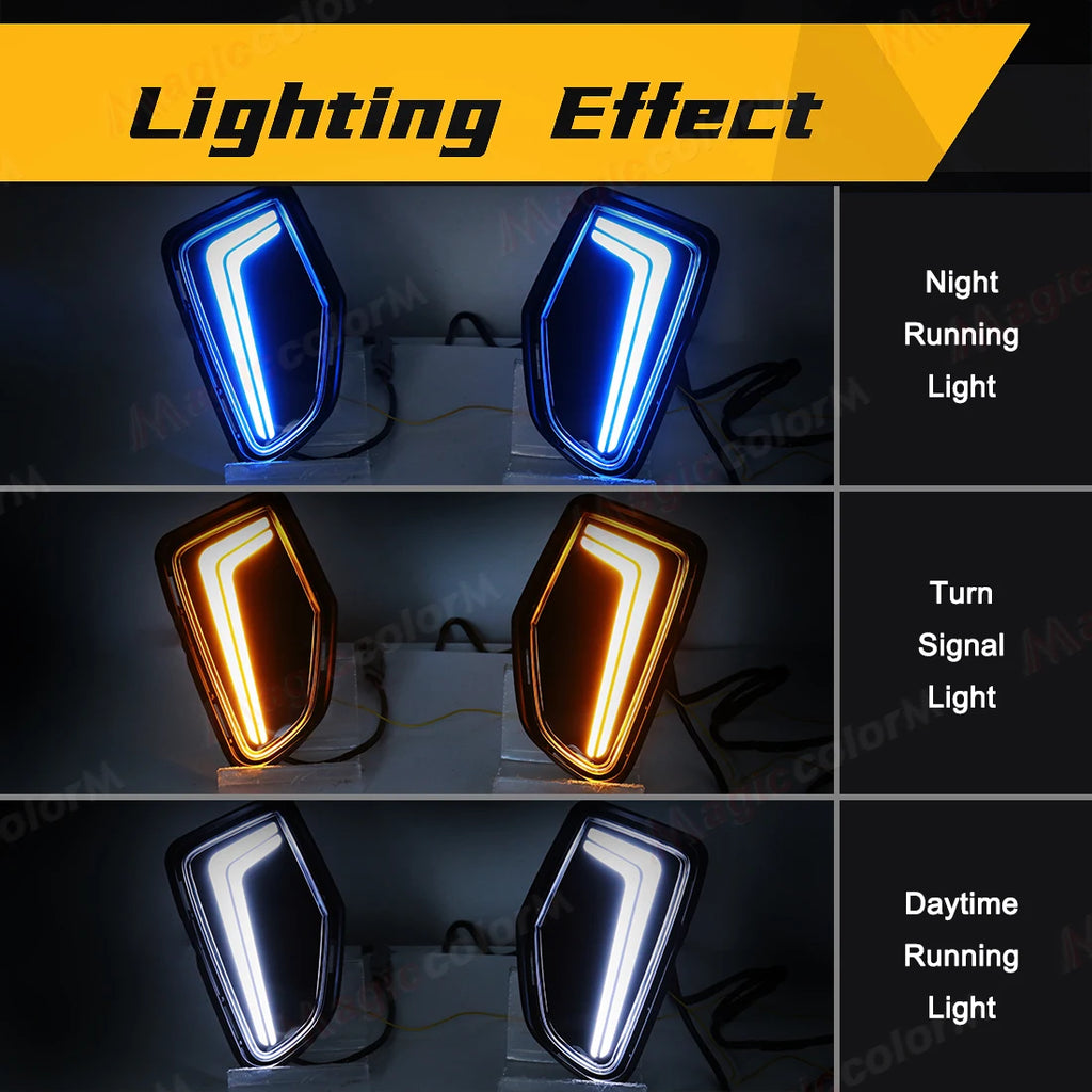 For Toyota Corolla Cross 2024 2025 Daytime Running Lights LED DRL Turn Signal Fog Lamps Fr | AUTOKITSHOP