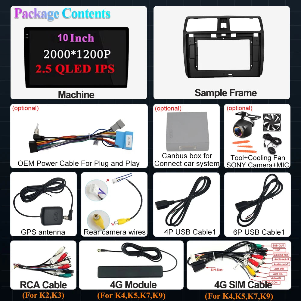 Android 16 Car Radio For Suzuki Swift 2003 - 2006 2007 2008 2009 2010 Carplay Auto Head Un | AUTOKITSHOP