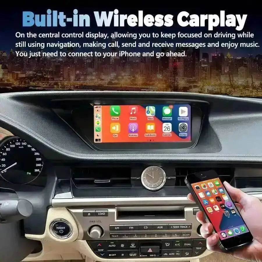 GPS 4G Qled Screen 10.25inch Android 15 Carplay For LEXUS ES ES200 ES300H ES250 ES350 2013