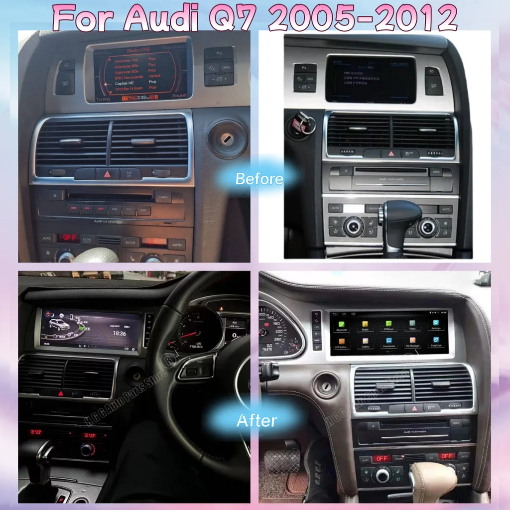 L Car Android14 For Audi Q7 A4L A4 2005-2015 Wireless CarPlay GPS Intelligent Multimedia P