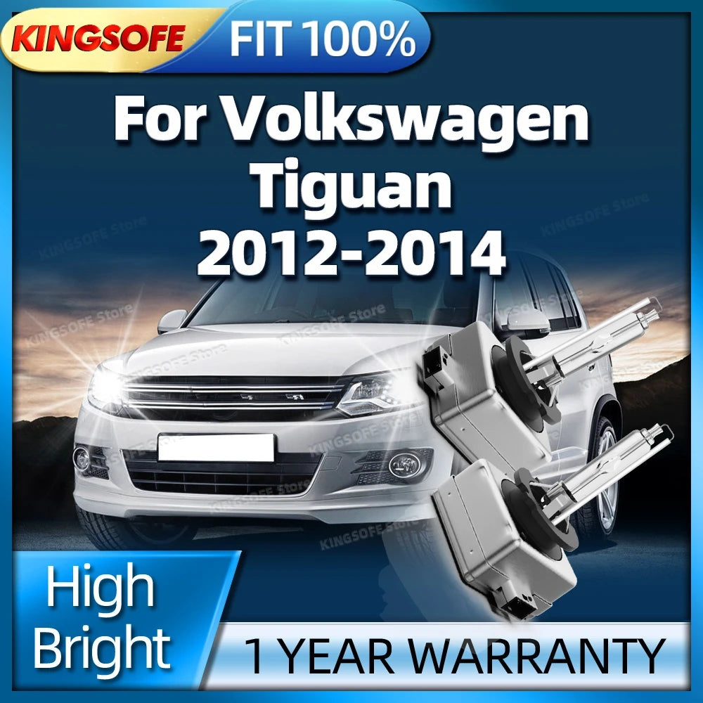 D3S Xenon Light Bulbs 6000K HID Car Headlight Upgrade Lamp For Volkswagen Tiguan 2012 2013