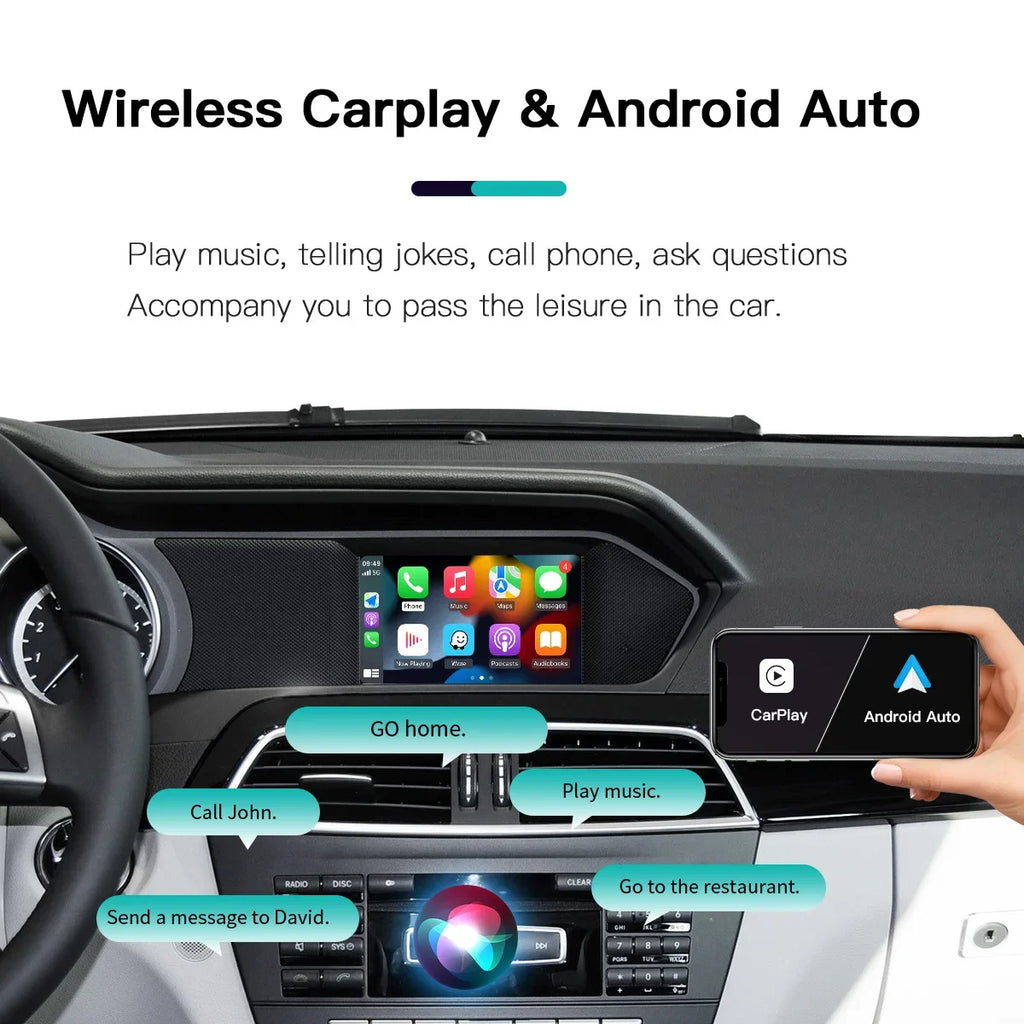 AUTOABC Wireless CarPlay Android Auto for Mercedes Benz A B C E Class GLA CLA CLE W205 W17 | AUTOKITSHOP