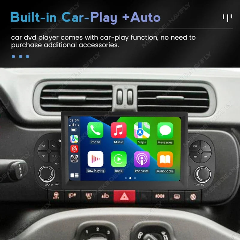 7'' Android 13 Stereo 1 Din Radio for FIAT PANDA 2013-2020 Carplay Auto Car Multimedia Vid | AUTOKITSHOP