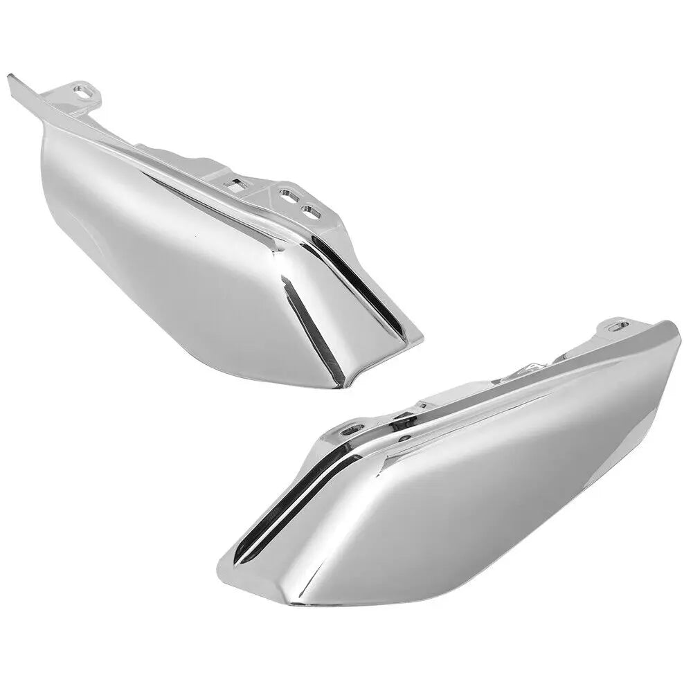 Motorcycle Black/Chrome Mid-Frame Air Heat Deflector Fairing For Harley Touring Electra Glide St - Automotive LED Light