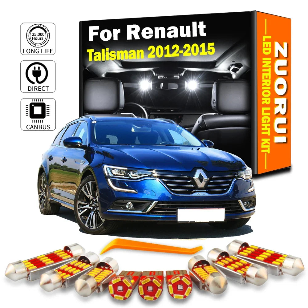 17-Piece LED Interior Light Kit for Renault Talisman - Canbus Error-Free Bulbs | AUTOKITSHOP
