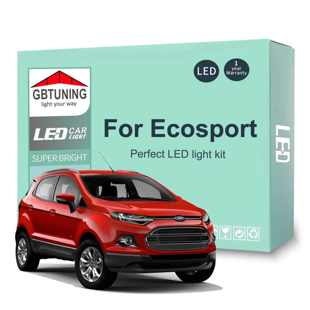 13-Piece LED Interior Light Kit for Ford Ecosport - Canbus Error-Free Bulbs | AUTOKITSHOP