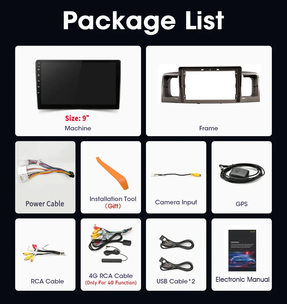 Android 14 For Toyota Corolla 2003 2005 e12 E130 e120 2000-2004 Car Radio Navigation Multi