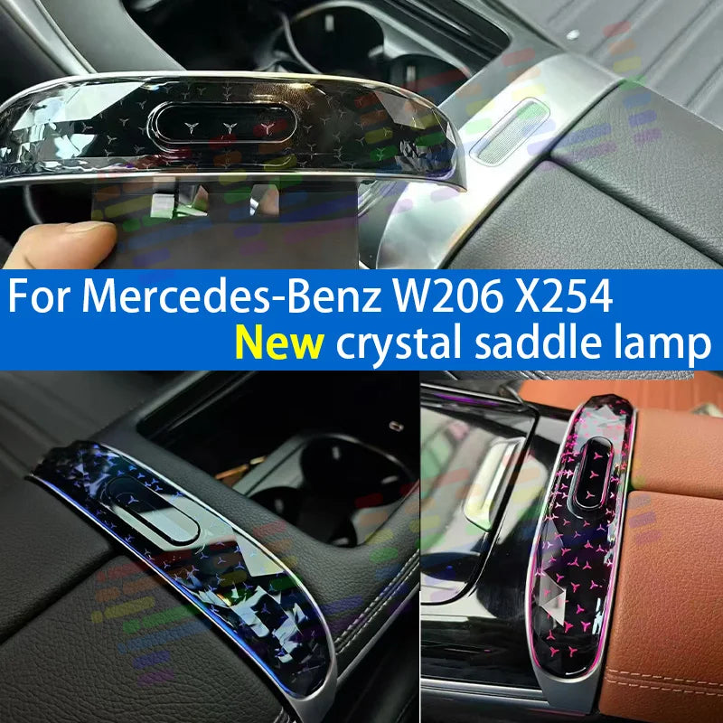 New Crystal LED Saddle Light For Mercedes-Benz GLC X254 C Class W206 64 Color Car Interior Ambien... | AUTOKITSHOP