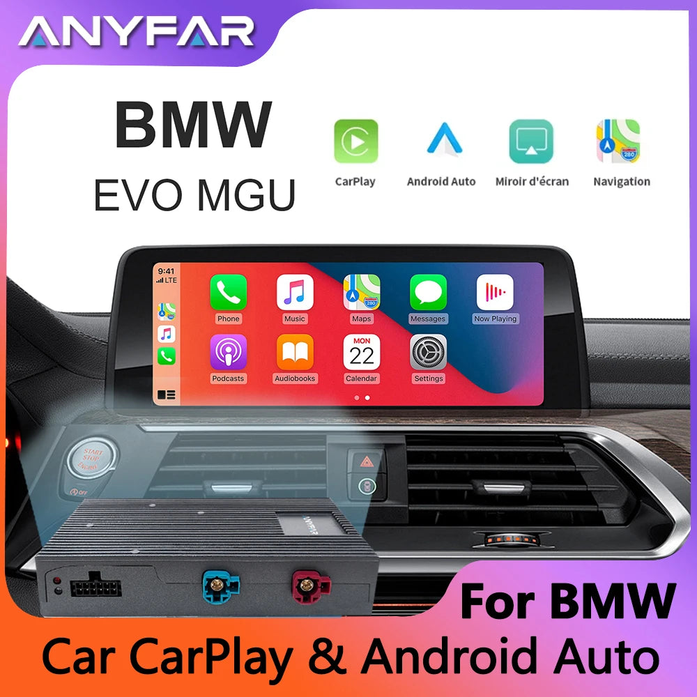 Wireless CarPlay Android Auto for BMW EVO MGU ID5 6 7 System 1 3 5 6 7Seires X1 X2 X3 X4