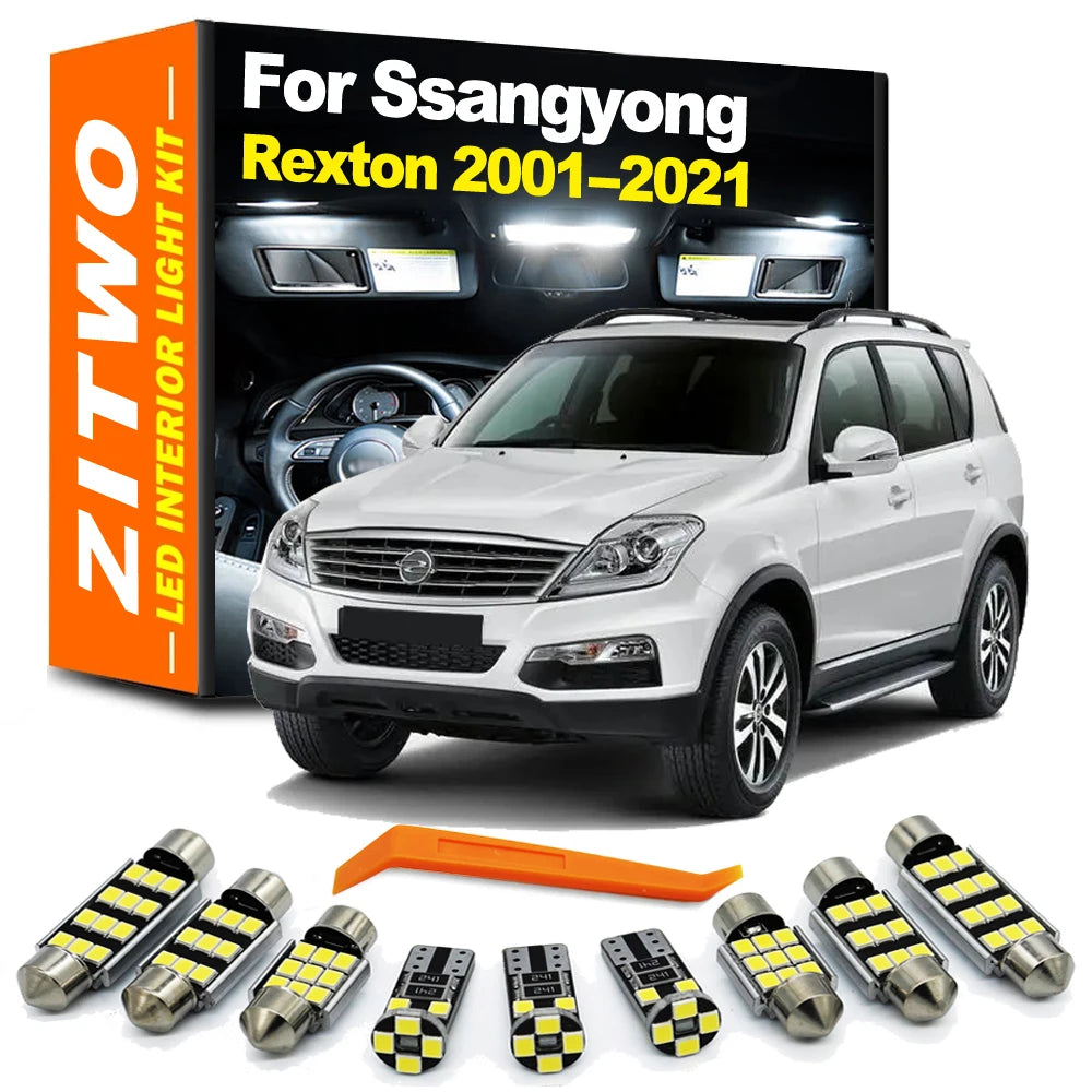 ZITWO Canbus LED Interior Light Kit For Ssangyong Rexton 2001- 2015 2016 2017 2018 2019 2020 2021 Car Led Bulbs Accessories