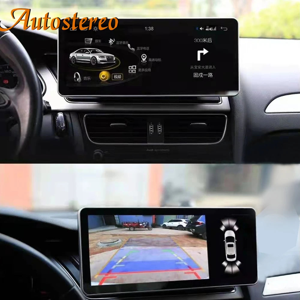 Qualcomm Android 12 8+256G For Audi A4 A5 B8 2009-2015 Car GPS Navigation Multimedia Playe