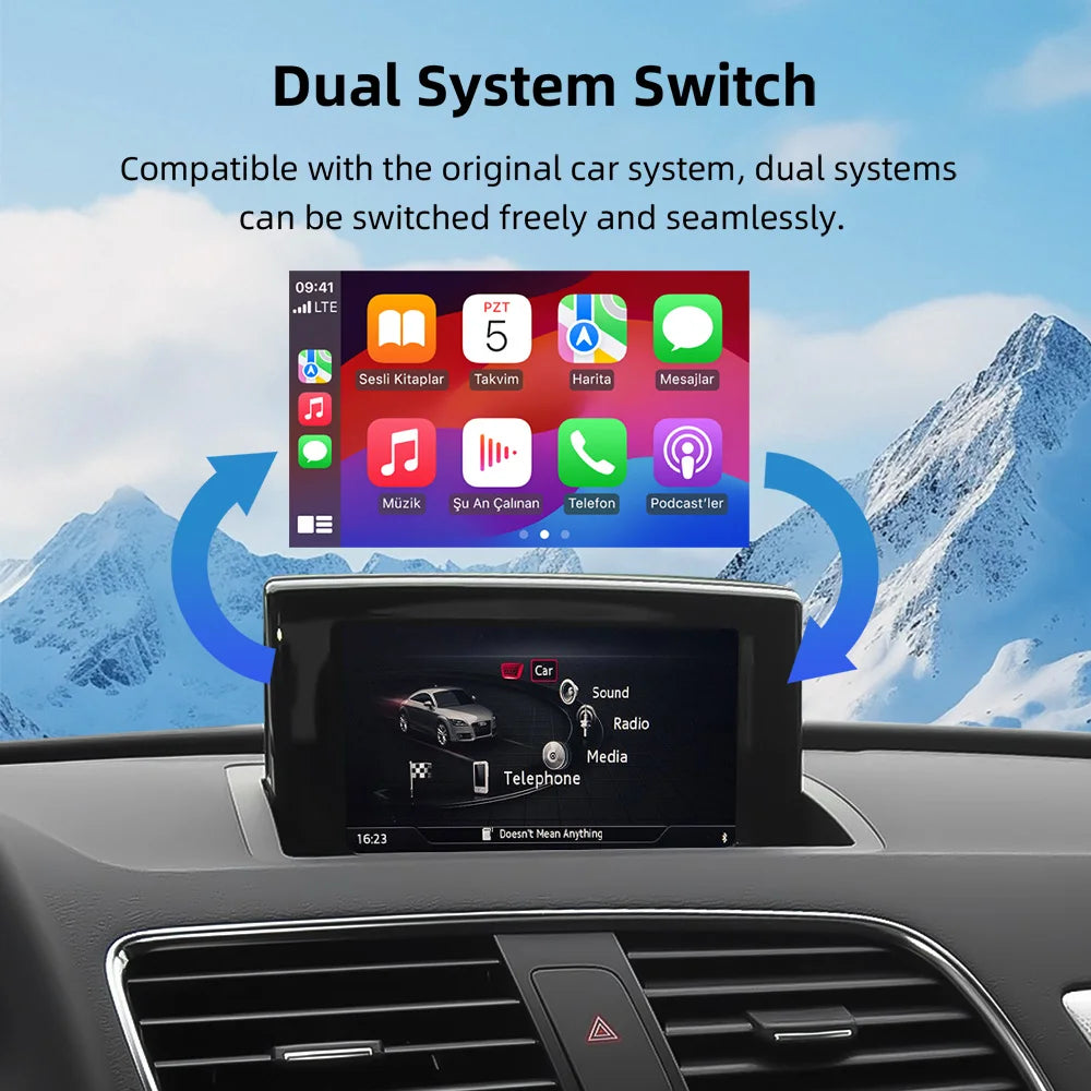 OEM Screen Upgrade Decoder Box for Audi A1 Q3 2012-2018 6.5"/7" Screen MMI 3G with Wiresle | AUTOKITSHOP