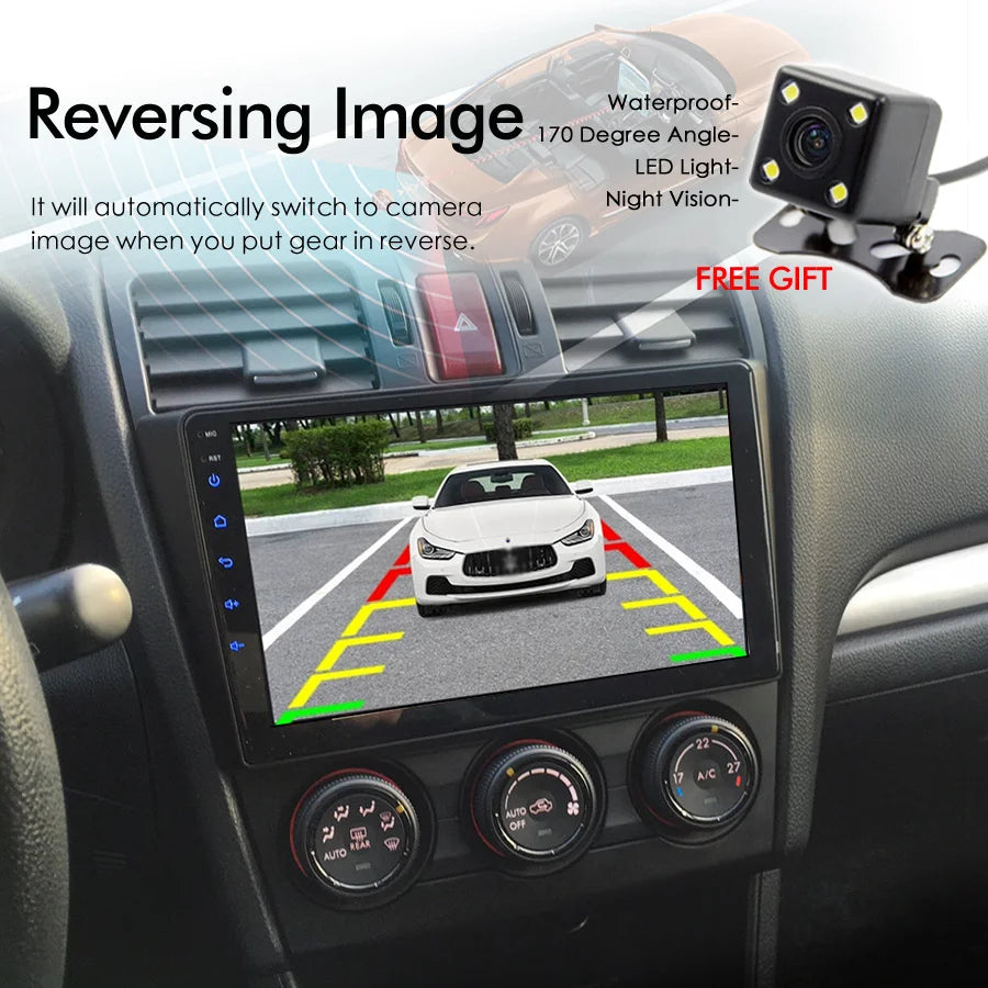 Car Radio GPS Navigation For Subaru Forester SJ 2012 - 2015 Android 14 AI Voice Multimedia