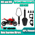 360° Adjustable Motorcycle Rearview Mirrors Off Road Wide Side Mirror With Screw For Ducat