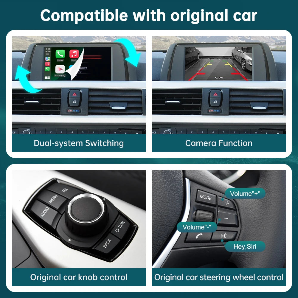 Wireless CarPlay for BMW CIC NBT EVO 1 2 3 4 5 6 7 Series X1 X3 X4 X5 X6 MINI F56 F15 F16