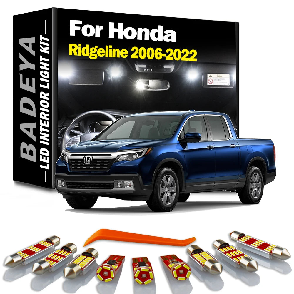 BADEYA LED Interior Dome Map Sunvisor Light Kit For Honda Ridgeline 2006- 2018 2019 2020 2