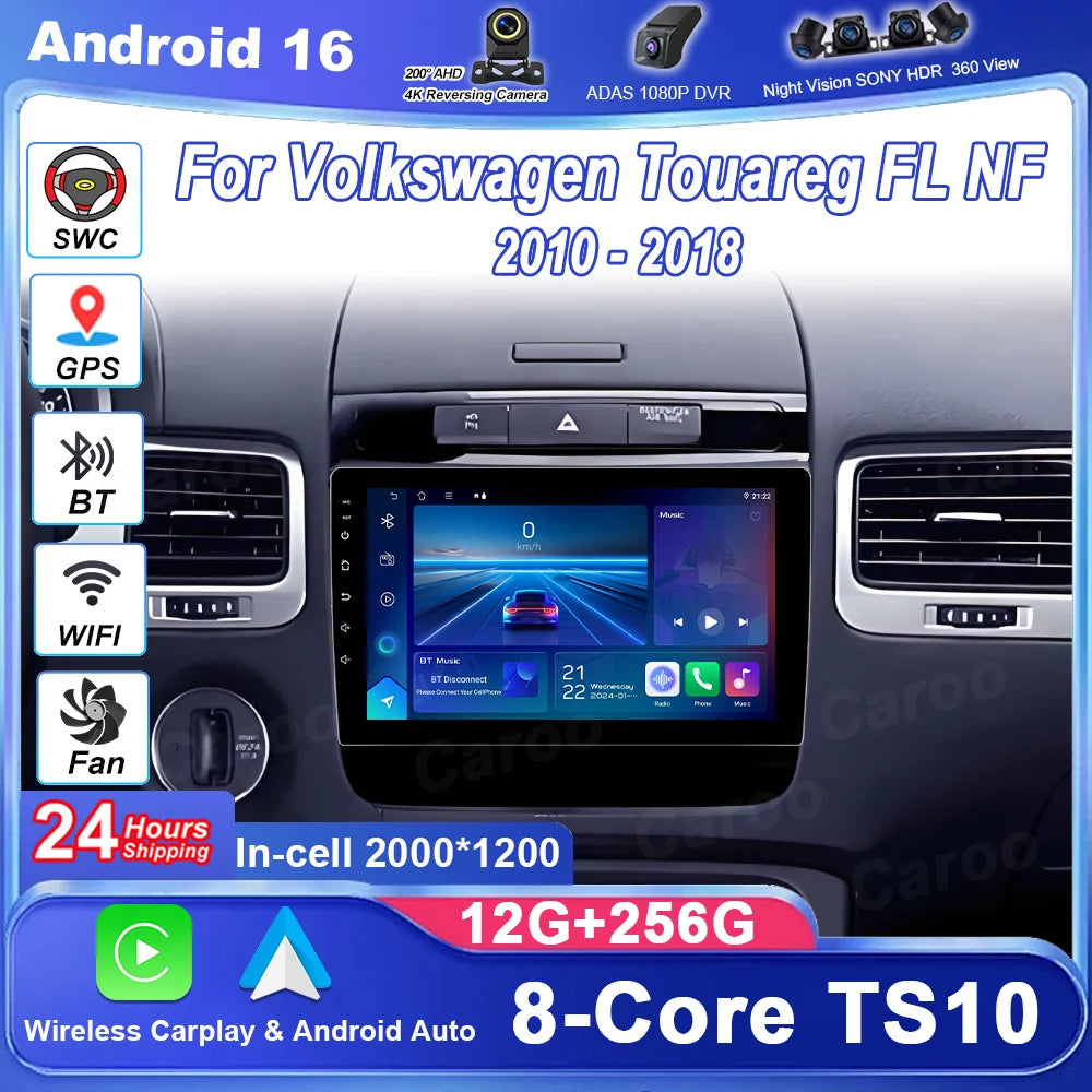 Android Car DVD Carplay For Volkswagen Touareg FL NF 2010-2018 Auto Radio Stereo GPS Navig