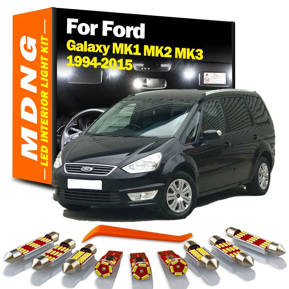 LED Interior Light Kit for Ford Galaxy MK1 MK2 MK3 1994-2009 - Canbus Dome Map Door Trunk Bulbs | AUTOKITSHOP