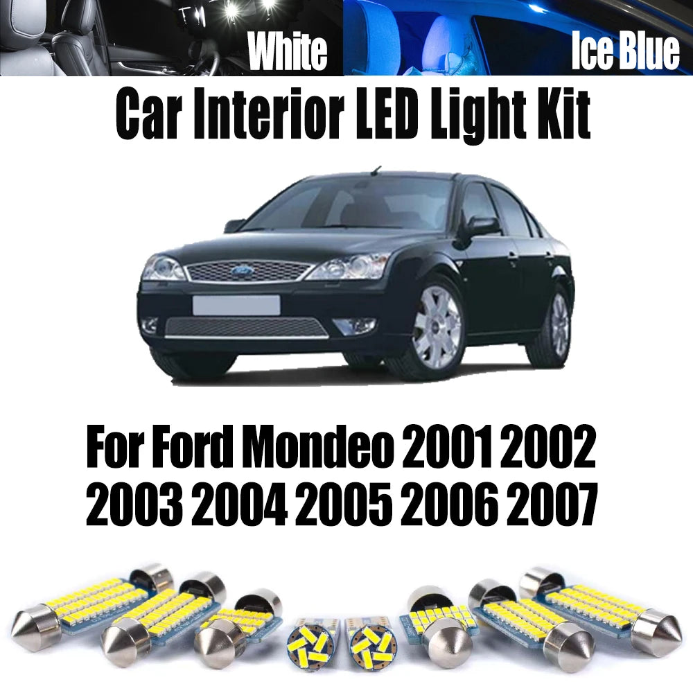 14-Piece LED Interior Light Kit for Ford Mondeo - Canbus Error-Free Bulbs | AUTOKITSHOP
