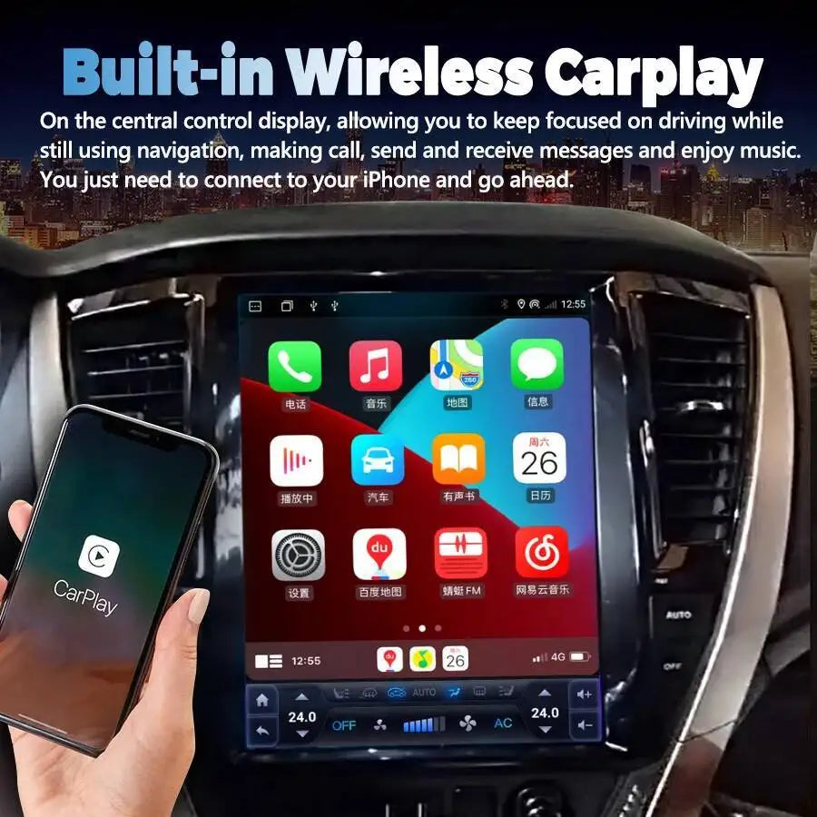 12.1inch For Mitsubishi Pajero Sport 2016~2021 Stereo Autoradio GPS Carplay Navi Head Unit