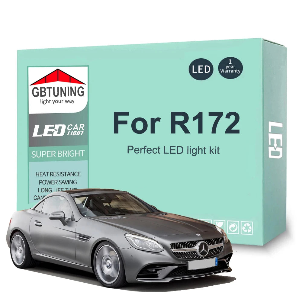 8-Piece LED Interior Light Kit for Mercedes Benz SLC Class R172 SLC180 SLC200 SLC250 SLC260 SLC300 2016-2019 - Canbus...