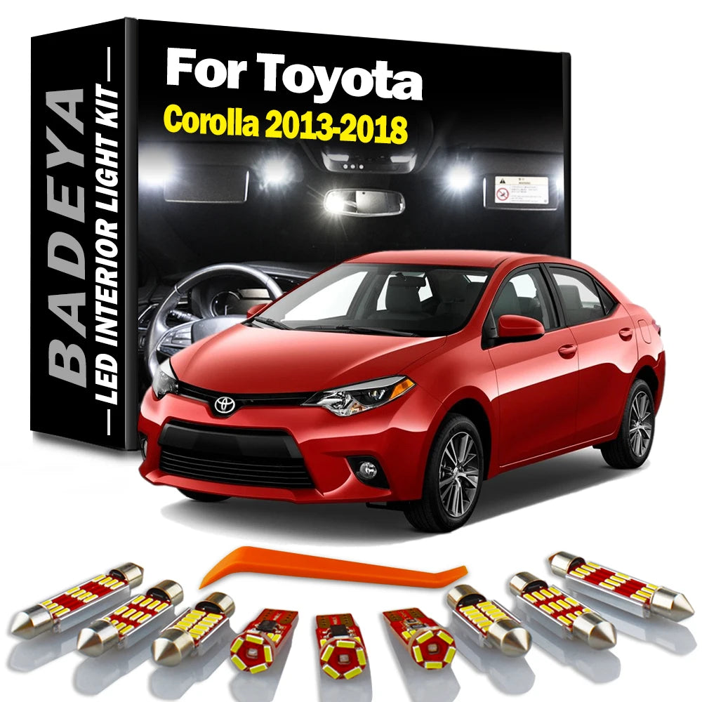 14-Piece LED Interior Light Kit for Toyota Corolla - Canbus Error-Free Interior Bulbs