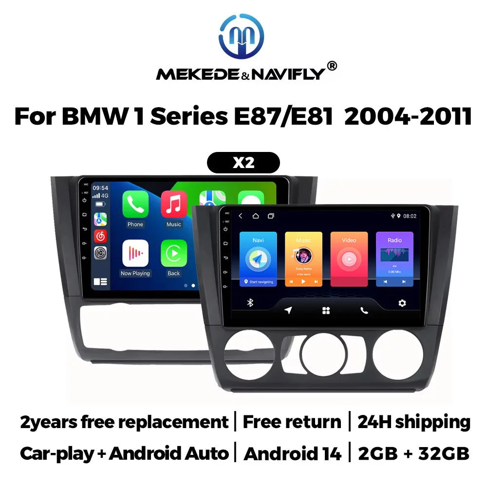 9'' Car Radio Carplay GPS MP5 Player For BMW 1 Series E81 E82 E87 E88 AT 2004-2011 WIFI Ca | AUTOKITSHOP