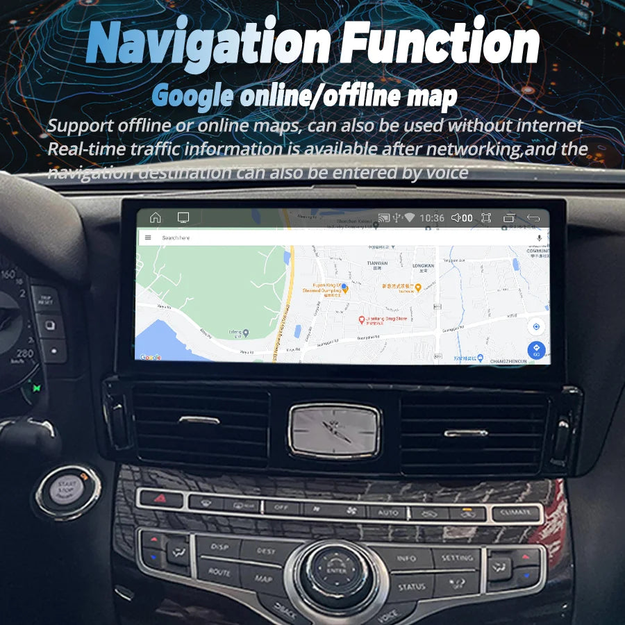 12.3inch Android Navigation Stereo For Infinit Q70 Q70L M25 M35 2011-2019 GPS Bluetooth Ca