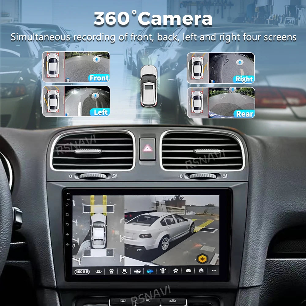 Android 16 For Volkswagen VW Golf 6 MK6 GTI R 2008 - 2012 2K QLED Stereo Car Radio Multime