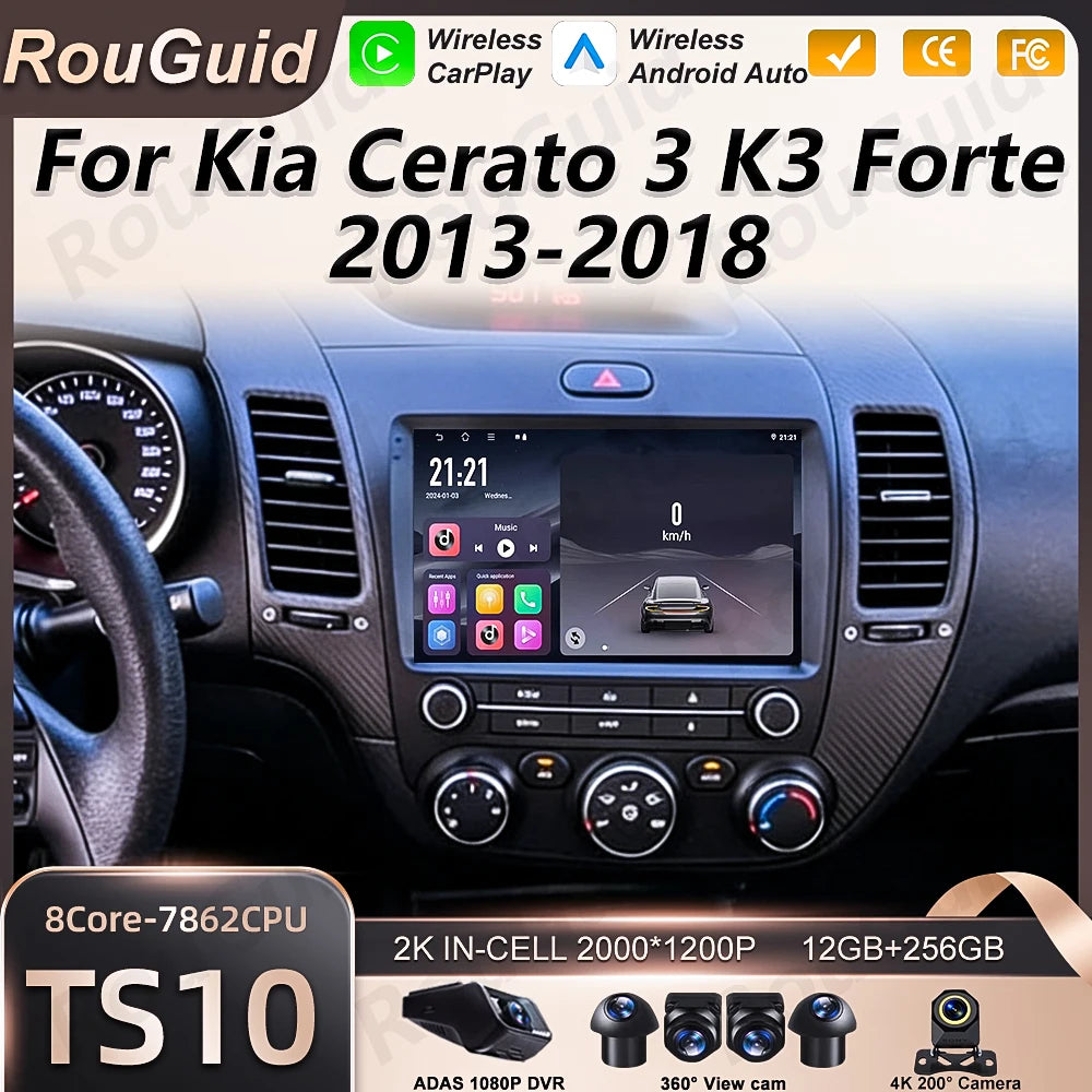Android 16 Auto Stereo For Kia Cerato 3 K3 Forte 2013 2014 2015 2016 2017 2018 Car Radio 5 | AUTOKITSHOP