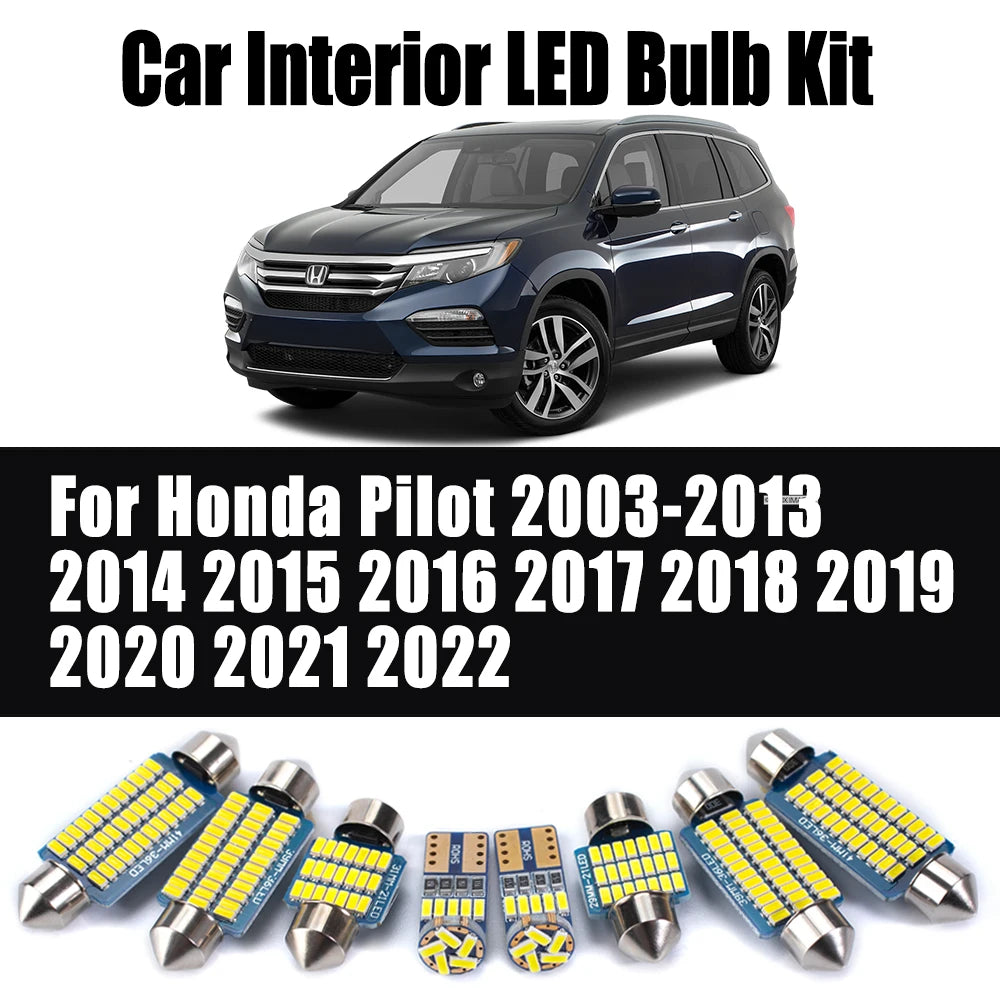 LED Interior Light Kit for Honda Pilot 2003- 2016 - Canbus Dome Map Door Trunk Bulbs | AUTOKITSHOP